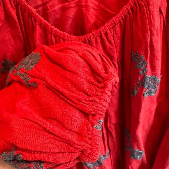Free People - Embroidered Austin Mini Dress; Size S - Picture 6 of 7